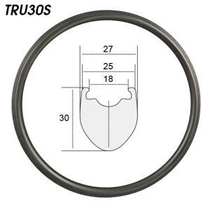 TRU30S 700c 30mm carbon road bike clincher rims 25mm wide