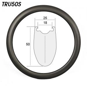 TRU50S 50mm carbon road bike clincher rims 25mm wide