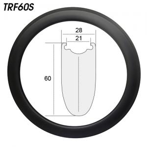 TRF60S carbon clincher 60mm disc road bicycle rims 28mm wide