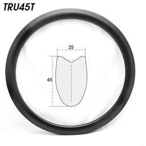 TRU45T 700c 45mm carbon road bike tubular rims 25mm wide