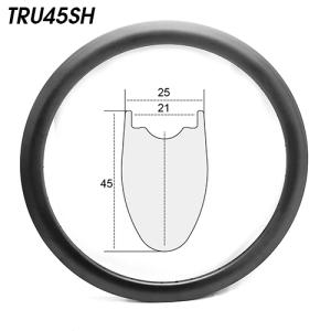 TRU45SH 45mm carbon road bike tubeless hookless rim