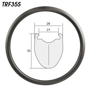 TRF35S 700c 35mm carbon road bike clincher rims 28mm wide