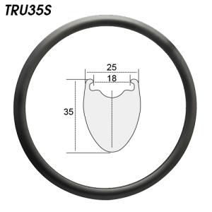 TRU35S 700c 35mm carbon road bike clincher rims 25mm wide