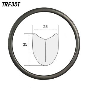 TRF35T 700c 35mm carbon road bike tubular rims 28mm wide