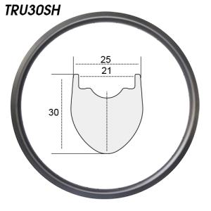 TRU30SH 700c 30mm carbon road bike tubeless rims 25mm wide