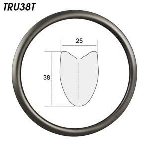 TRU38T 38mm carbon bike tubular rims 25mm wide