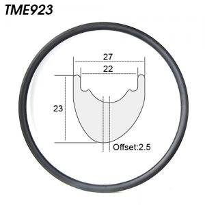 TME923 asymmetric carbon fiber bike rims mtb 27mm wide