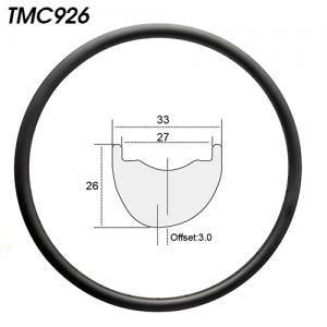TME926 asymmetric carbon mtb bike rims 29er 33mm wide 26mm deep