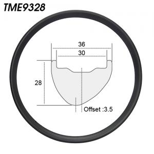 TMC9328 all mountain carbon mtb rims 36mm wide 28mm deep