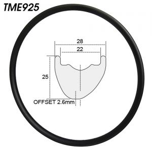 TME925 asymmetric carbon mtb bike rims 29er 28mm wide 25mm deep