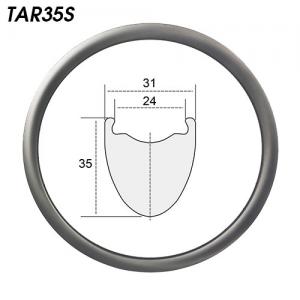 TAR35S 700c 35mm carbon gravel bike clincher rims 31mm wide 