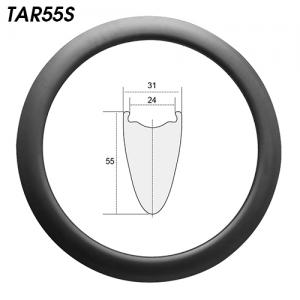 TAR55S carbon gravel bike clincher rims 31mm wide