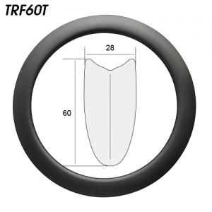 TRF60T carbon tubular 60mm disc road bicycle rims 28mm wide