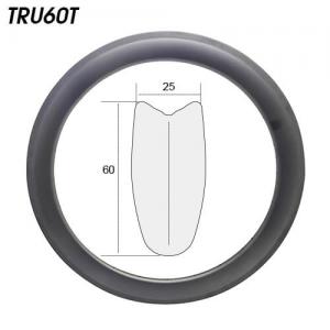 TTRU60T 700c 60mm carbon road bike tubular rims 25mm wide