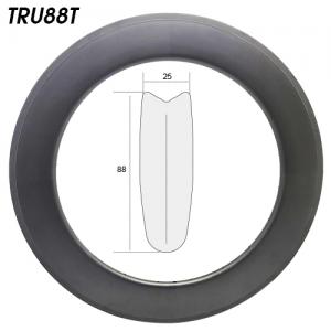 TRU88T track time trial carbon tubular road bike rims 25mm wide