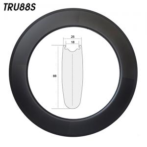 TRU88s track time trial carbon clincher road bike rims 25mm wide