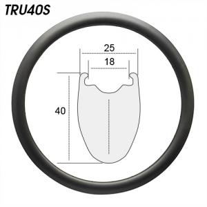 TRU40S carbon road bicyle tubeless rim 40mm deep 25mm wide