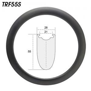 TRF55S carbon road bicyle tubeless rim 55mm deep 28mm wide