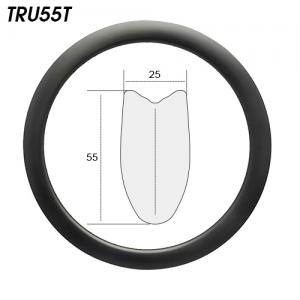 TRU55T carbon road bicyle tubular rim 55mm deep 25mm wide