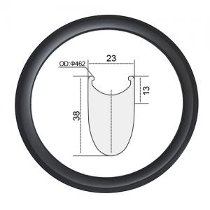 20 inches 451 38mm Deep 23mm Carbon Rim