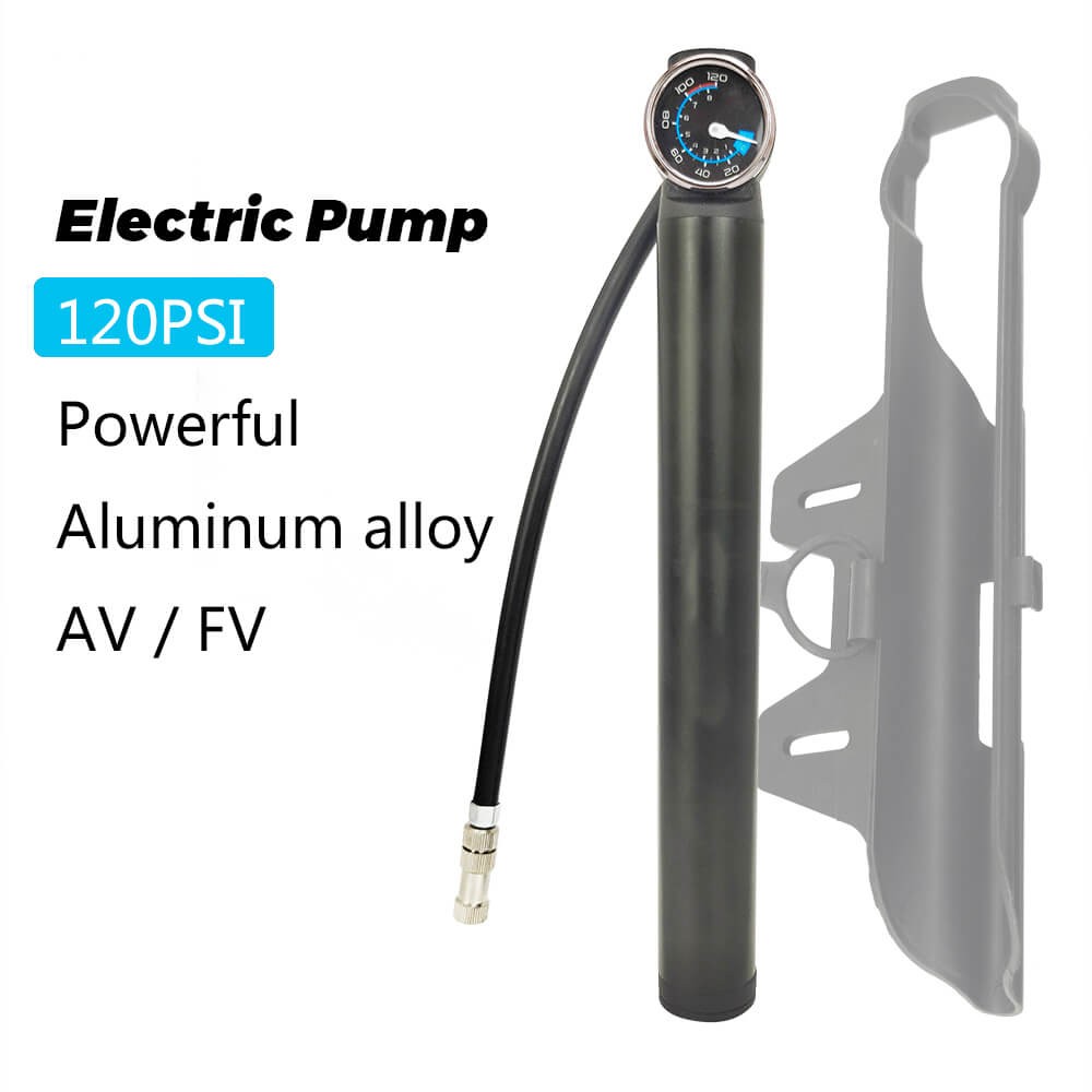 Portable 120psi dual valve electric pump with pressure gauge ESP01