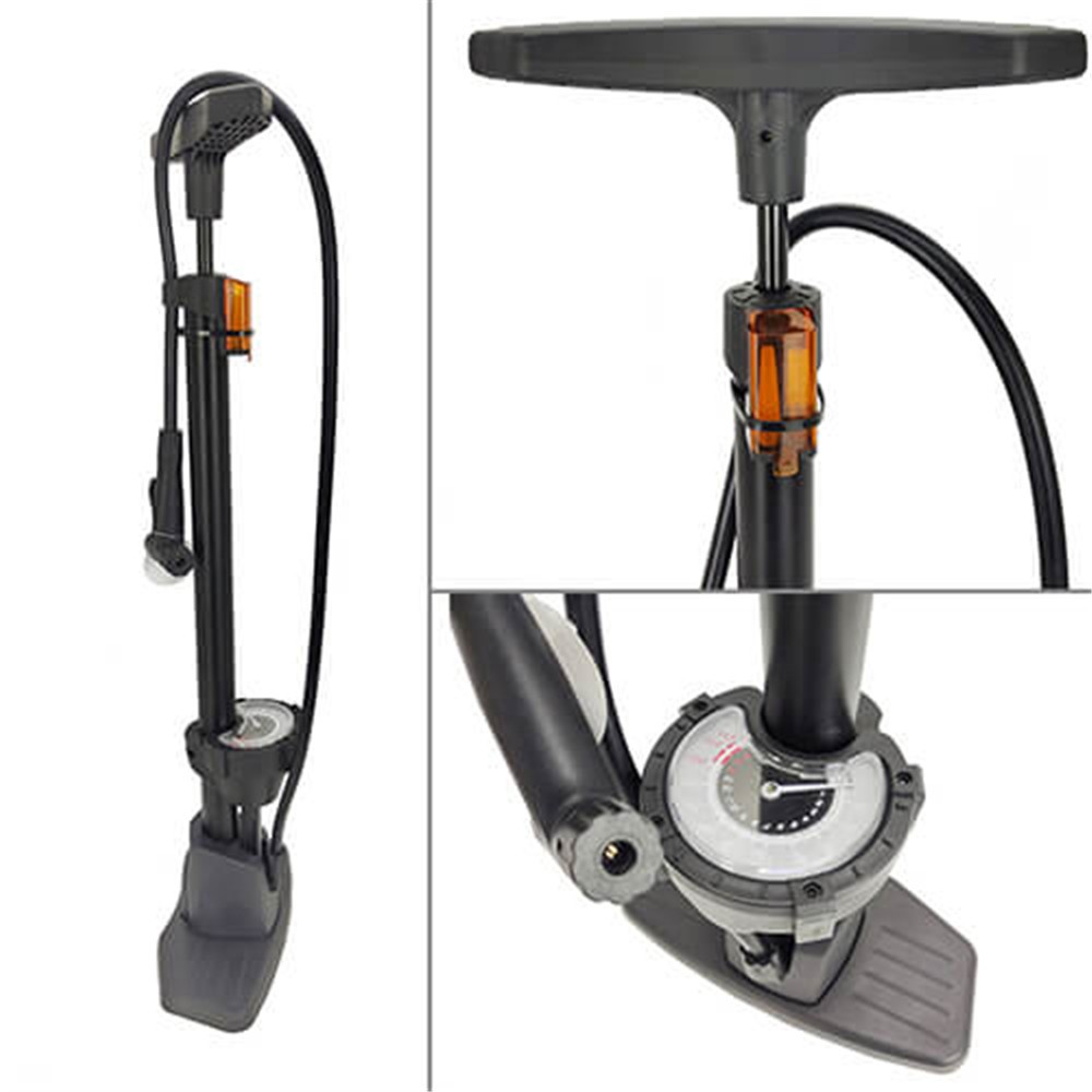 230 psi aluminum alloy bicycle floor pump with pressure gauge SAL03