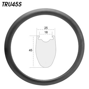 TRU45S 45mm carbon road bike clincher tubeless rim -