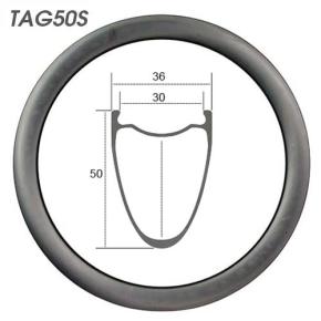 30mm internal 50mm depth carbon fiber gravel bike rims