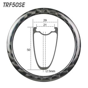 TRF50S 50mm carbon road bike clincher rims 28mm wide