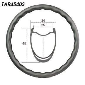 TAR4540S Wavy Sharp (25mm Int) Gravel Bicycle Carbon Rim 45mm 395g