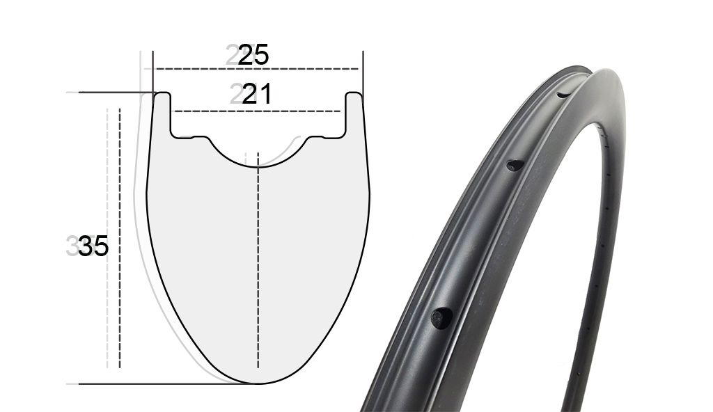 TRU35SH 700c 35mm carobn road bike tubeless Hookless rims 25mm wide.jpg