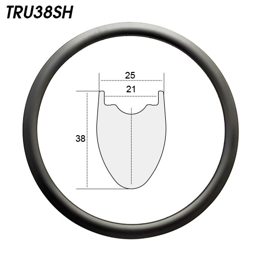 38mm 700c Carbon Wheelset Disc Brake hookless rim.jpg